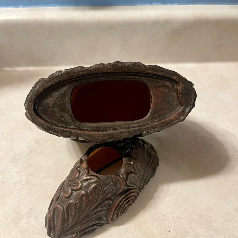 PartyLite Tropical Reed Diffuser Holder.  Brown Swirl Decorative Piece - Picture 5 of 8